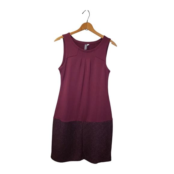 Ibex Womens Wool Blend Sierra Vista Sleeveless Dress in Cabernet Small Gorpcore - Picture 1 of 9